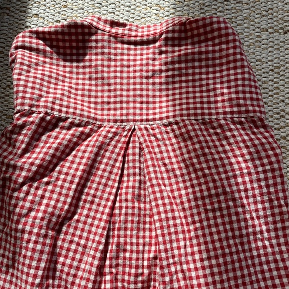 Madewell cotton and linen blend red and white gingham top! - Picture 4 of 5